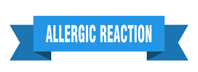 allergic reaction ribbon. allergic reaction isolated band sign. allergic reaction banner