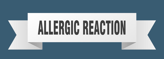 allergic reaction ribbon. allergic reaction isolated band sign. allergic reaction banner