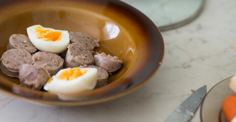 Preparation of sour soup, Polish cuisine.
