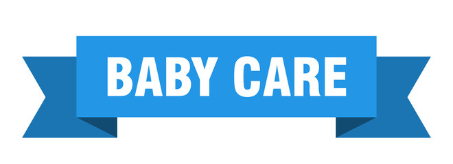 baby care ribbon. baby care isolated band sign. baby care banner