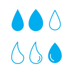 Water drop icon symbols
