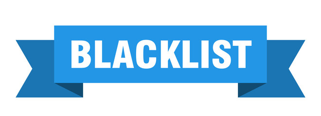 blacklist ribbon. blacklist isolated band sign. blacklist banner