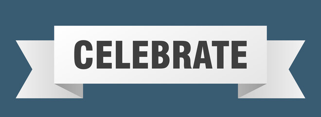 celebrate ribbon. celebrate isolated band sign. celebrate banner