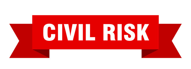 civil risk ribbon. civil risk isolated band sign. civil risk banner