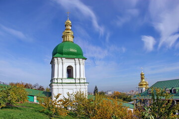 Fototapeta na wymiar Kyiv Pechersk Lavra or Kyivo-Pechers’ka Lavra, also known as the Kyiv Monastery of the Caves, is a historic Orthodox Christian monastery. Religion. 
