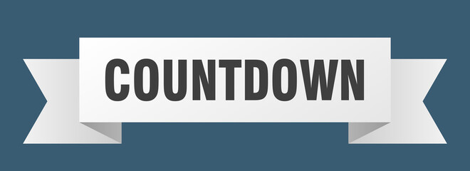 countdown ribbon. countdown isolated band sign. countdown banner