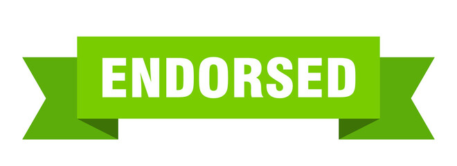 endorsed ribbon. endorsed isolated band sign. endorsed banner