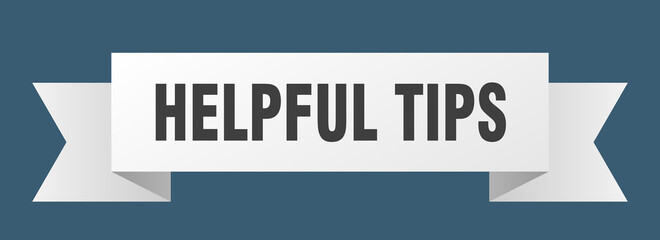 helpful tips ribbon. helpful tips isolated band sign. helpful tips banner