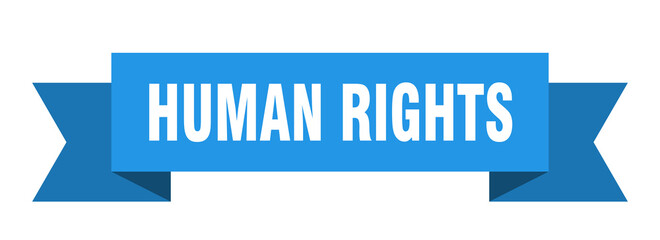 human rights ribbon. human rights isolated band sign. human rights banner