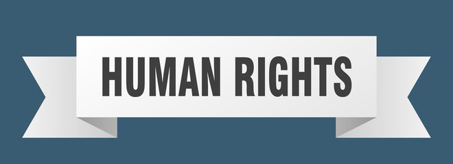 human rights ribbon. human rights isolated band sign. human rights banner