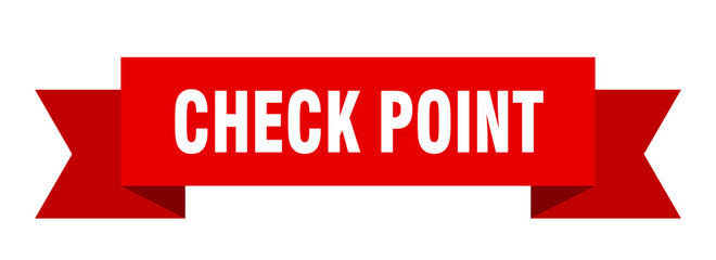 check point ribbon. check point isolated band sign. check point banner