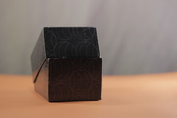jewelry box on black background