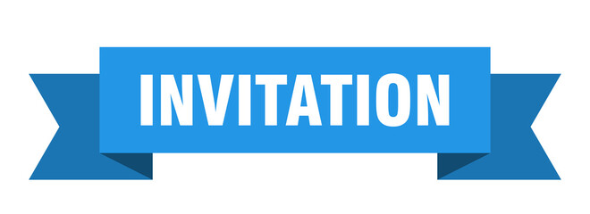 invitation ribbon. invitation isolated band sign. invitation banner