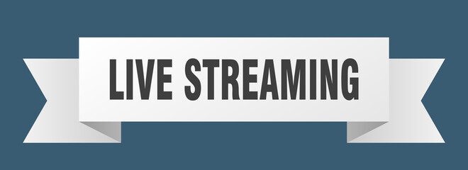 live streaming ribbon. live streaming isolated band sign. live streaming banner