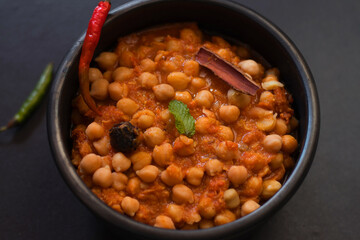 Chana masala, also known as channay, chole masala, chole or chholay, is a dish originating from the Indian subcontinent