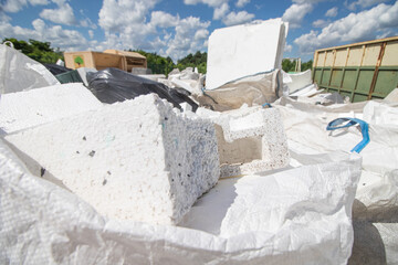 Used Polystyrene waste for recycling