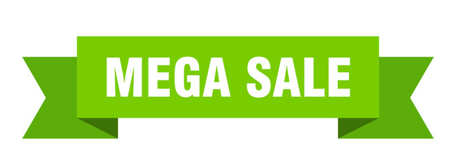 mega sale ribbon. mega sale isolated band sign. mega sale banner