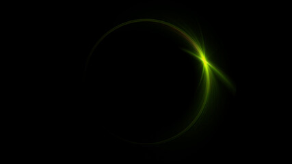 Eclipse light, Abstract lens flare ring background.