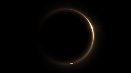 Eclipse light, Abstract lens flare ring background.