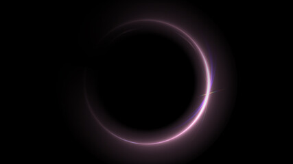 Eclipse light, Abstract lens flare ring background.