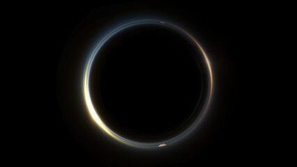 Eclipse light, Abstract lens flare ring background.