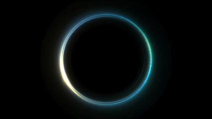 Eclipse light, Abstract lens flare ring background.
