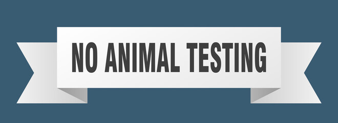 no animal testing ribbon. no animal testing isolated band sign. no animal testing banner