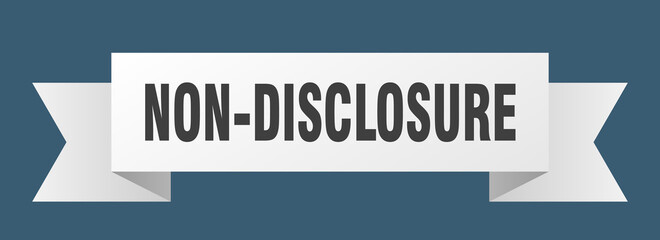 non-disclosure ribbon. non-disclosure isolated band sign. non-disclosure banner