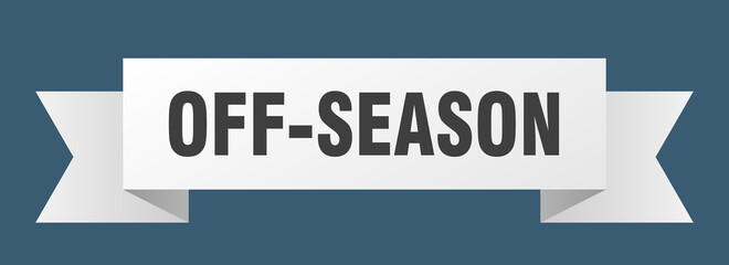 off-season ribbon. off-season isolated band sign. off-season banner