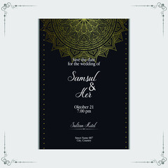 Mandala template with elegant, classic elements. Great for invitation, flyer, menu, brochure, background Premium Vector