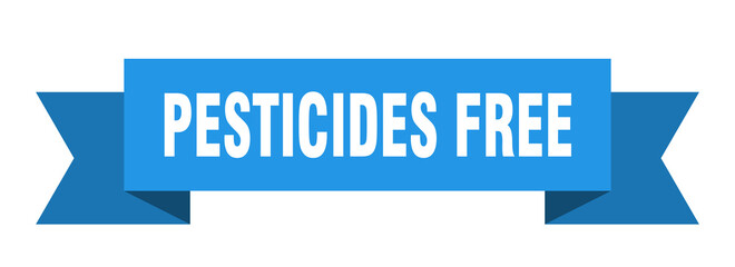 pesticides free ribbon. pesticides free isolated band sign. pesticides free banner