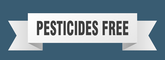 pesticides free ribbon. pesticides free isolated band sign. pesticides free banner