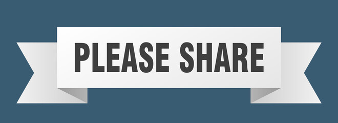 please share ribbon. please share isolated band sign. please share banner