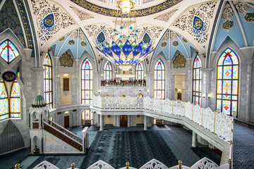 Interior of the Kul Sharif Mosque in Kazan