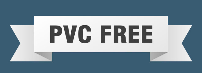 pvc free ribbon. pvc free isolated band sign. pvc free banner