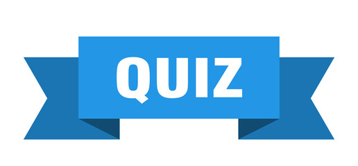 quiz ribbon. quiz isolated band sign. quiz banner
