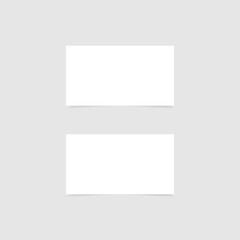 White business card template isolated on gray background.