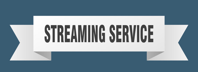 streaming service ribbon. streaming service isolated band sign. streaming service banner