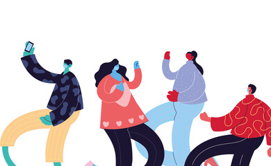 people gathered and with glasses in hand