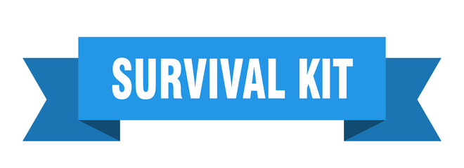 survival kit ribbon. survival kit isolated band sign. survival kit banner