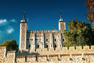Fototapeta na wymiar Tower of London, Autumn time, UK
