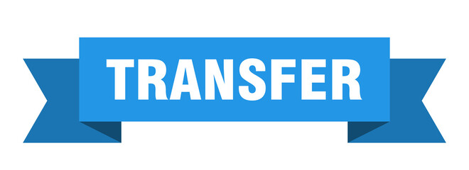 transfer ribbon. transfer isolated band sign. transfer banner