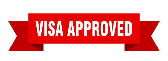 visa approved ribbon. visa approved isolated band sign. visa approved banner