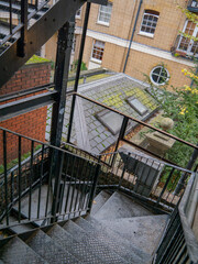 Emergency exit from a building in London