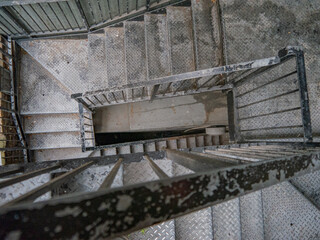 Stairs in an emergency exit