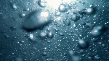 Air Bubbles Underwater, Natural Under Water background scene
