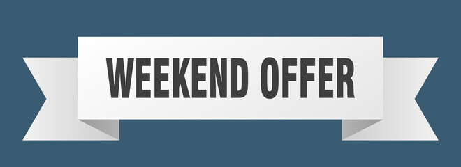 weekend offer ribbon. weekend offer isolated band sign. weekend offer banner