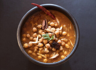 Chana masala, also known as channay, chole masala, chole or chholay, is a dish originating from the Indian subcontinent