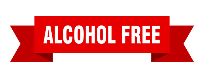 alcohol free ribbon. alcohol free isolated band sign. alcohol free banner