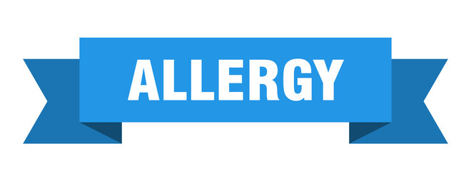 allergy ribbon. allergy isolated band sign. allergy banner